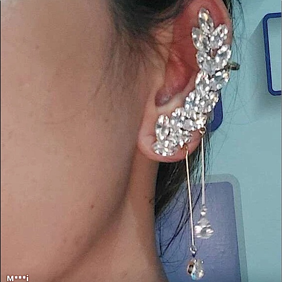 Rhinestone Decor Ear Cuff Climber - Picture 8 of 11